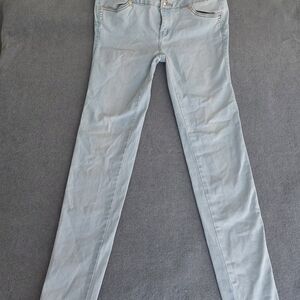 Clash Jeans USA Light Wash Rhinestone Embellished Skinny Jeans Size 5